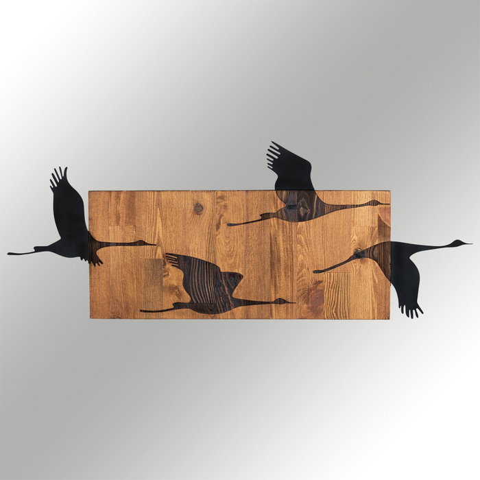 Wallity Goose Accesorio decorativo de pared Negro y Nogal